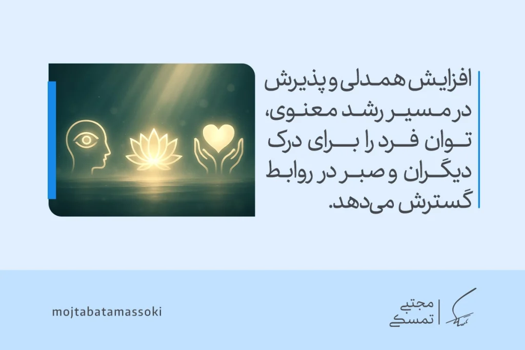 تصویر نماد ذهن، نیلوفر و قلب نشان می‌دهد چگونه «افزایش همدلی و پذیرش در مسیر رشد معنوی» بیداری معنوی را گسترش می‌دهد!